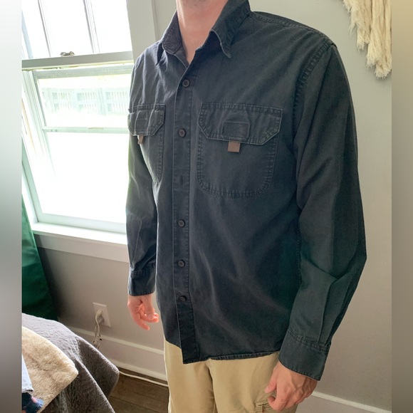 Men’s gray long sleeve button up wrangler. Size small - Picture 1 of 2
